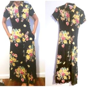 NWT Zara Floral Maxi Dress S